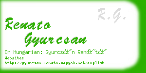 renato gyurcsan business card